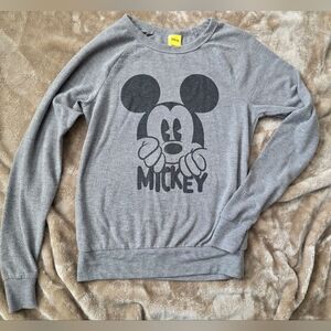 Mickey Mouse, Disney, Crew‎ Neck, Grey, Small, Sweater, Comfortable